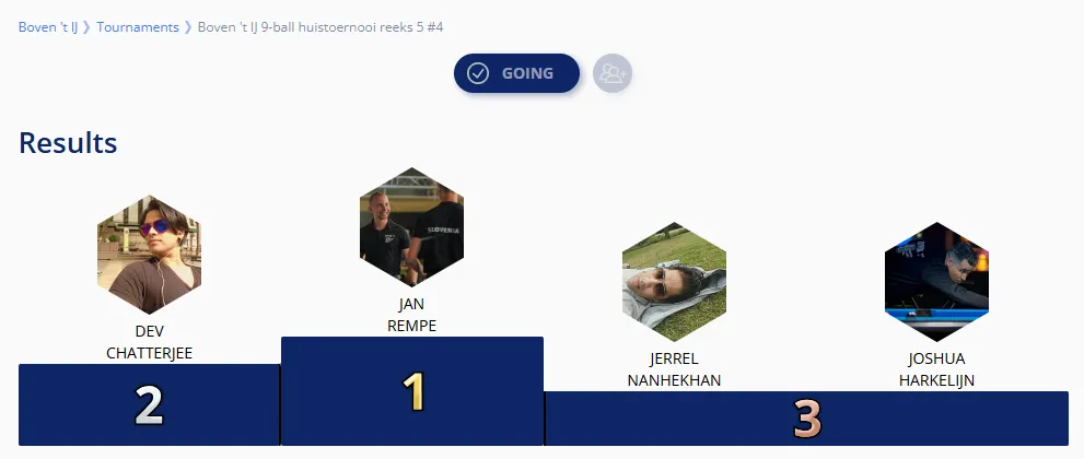 Boven 't IJ 9-ball huistoernooi reeks 5 #4